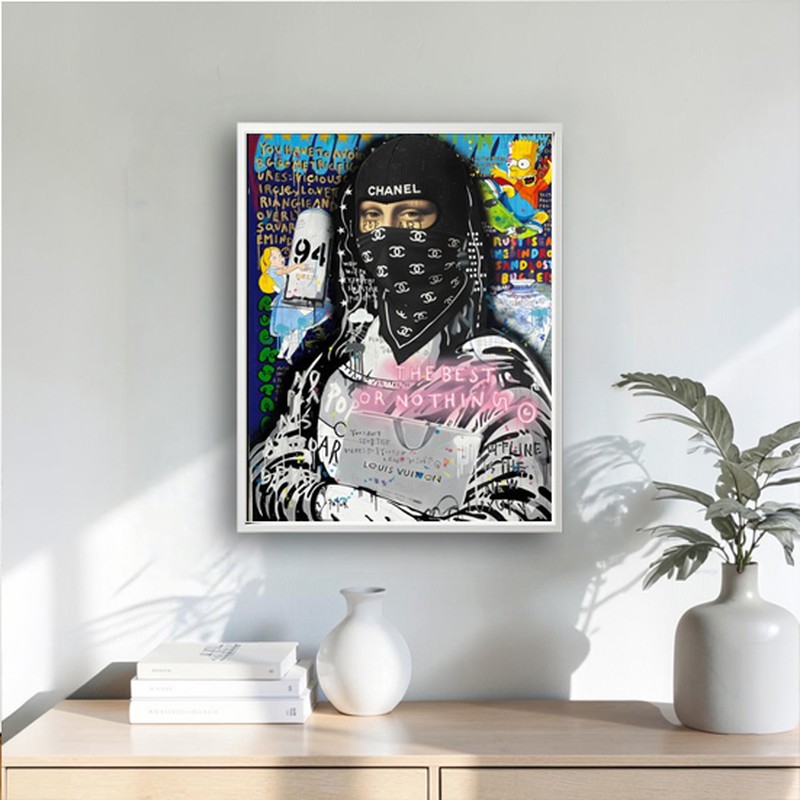 Chanel Mona Lisa Wall Painting With Frame