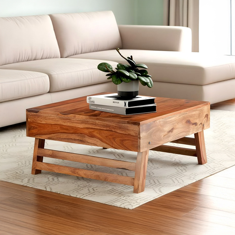 Servon Sheesham Wooden Center Table - Brown