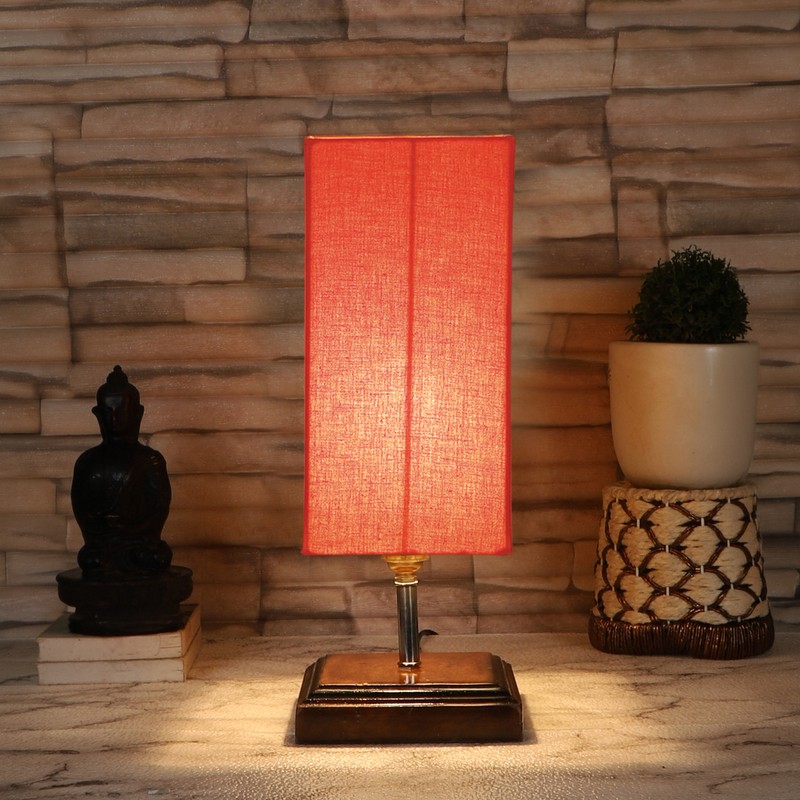 Lucent Wooden Table Lamp - Orange