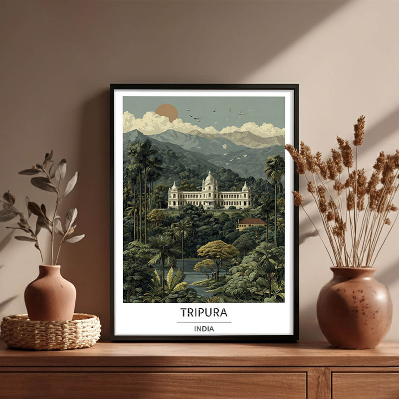 Hidden Palace of Tripura Wall Art With Black Frame - Small