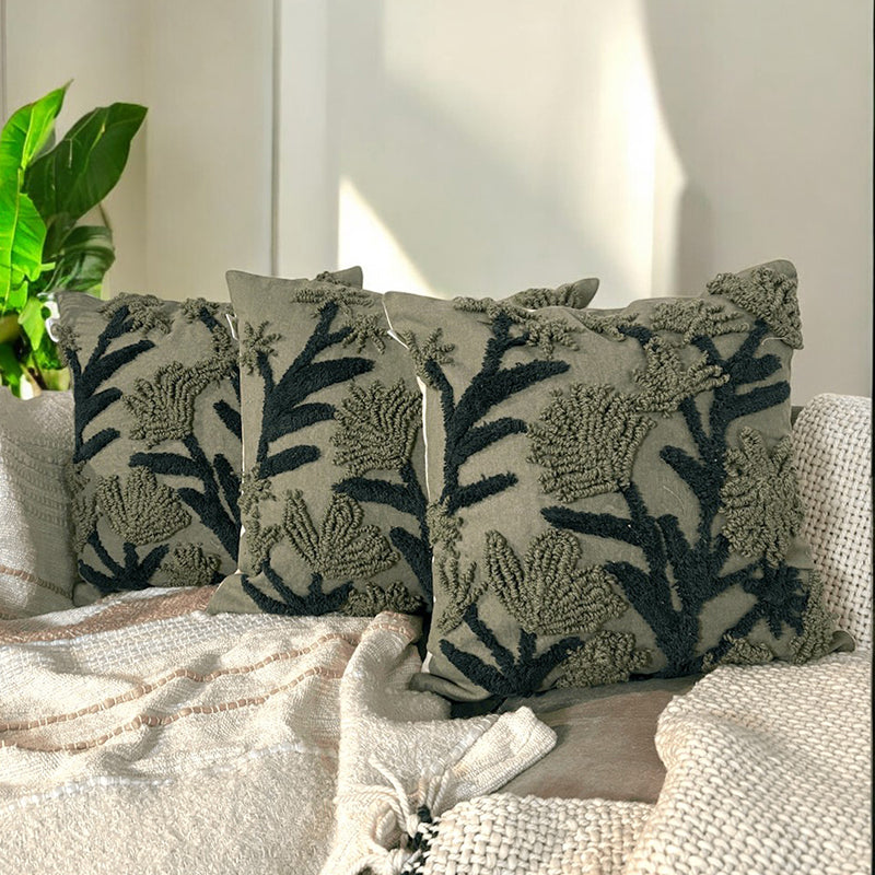 Nord Lush Tufted Cushion Cover Set - Set Of Three