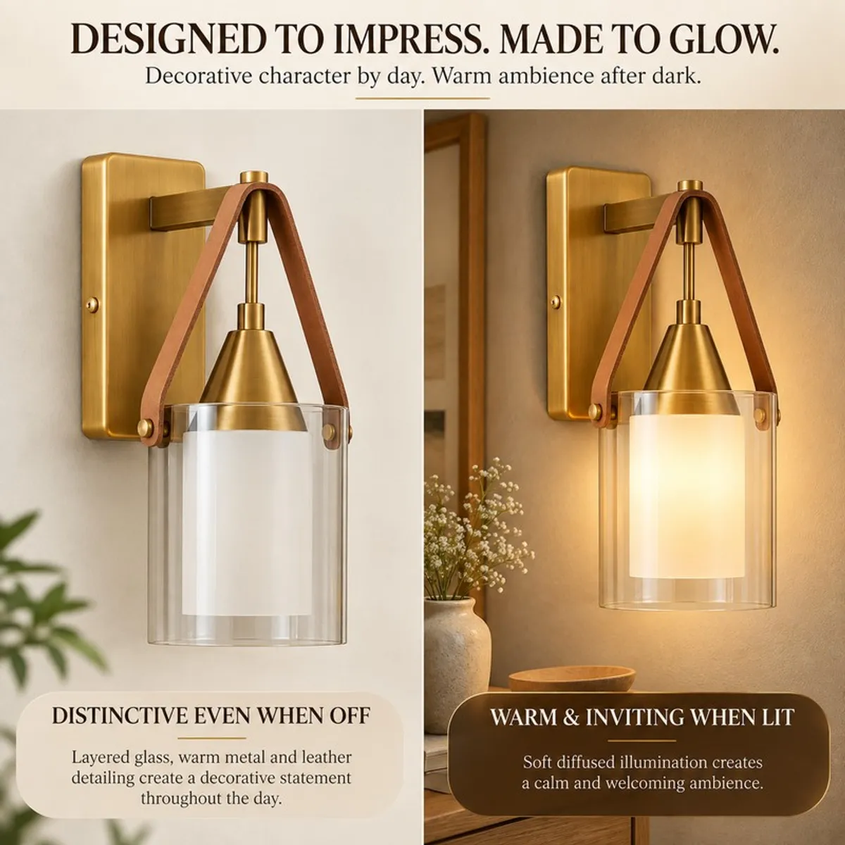 Brio Glass Wall Lamp