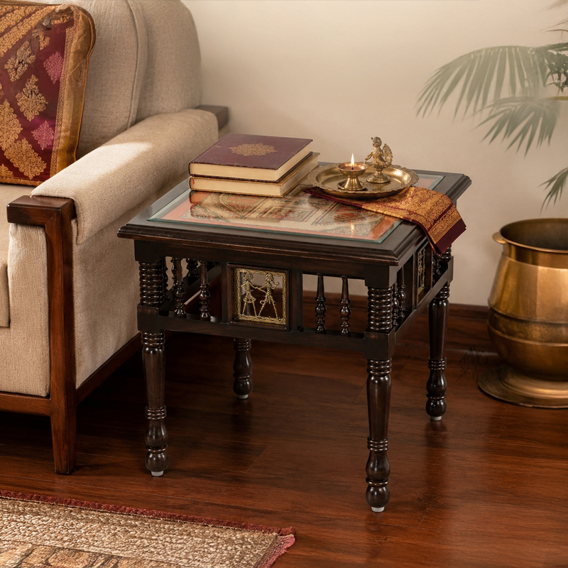 Yuge III Teak Wood Side Table