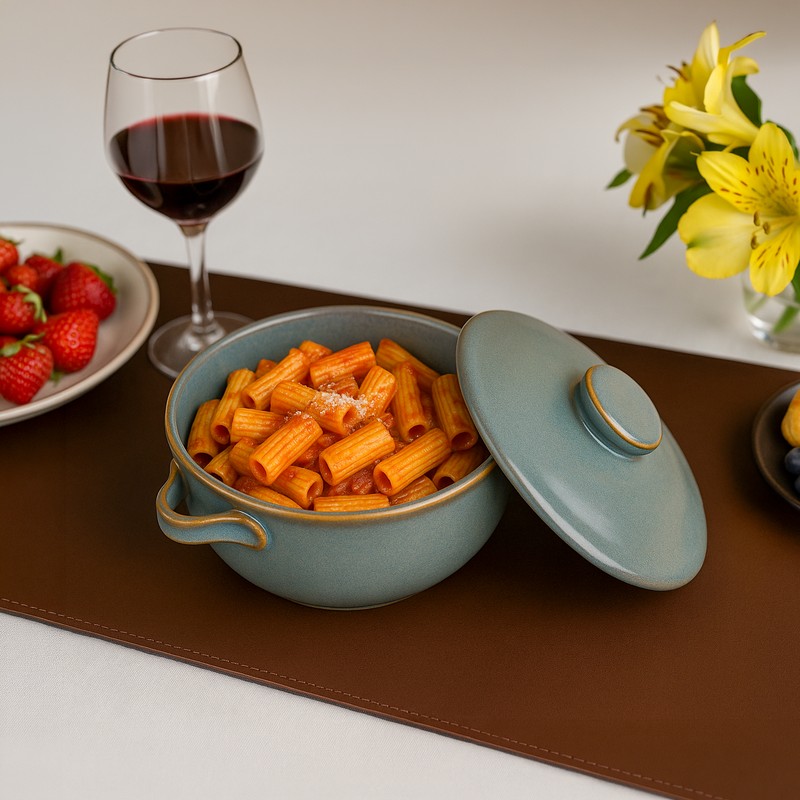 HeatNest Ceramic Casserole With Lid (1200 mL) - Grey - 1200 mL