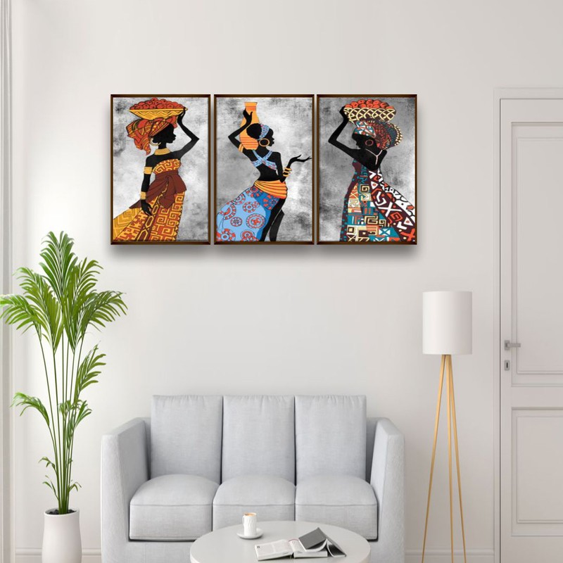 Desert Divas Canvas Wall Painting - Set of Three