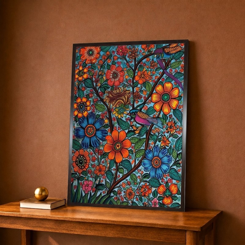 Birdsong Floral Paradise Canvas Wall Painting