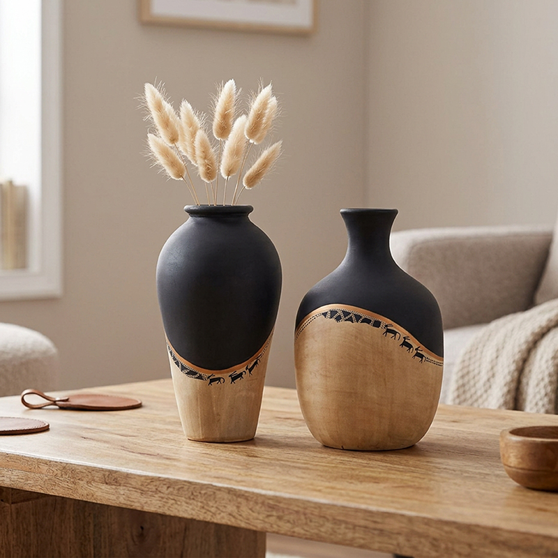 Round Aether Bloom Vase - Set Of Two