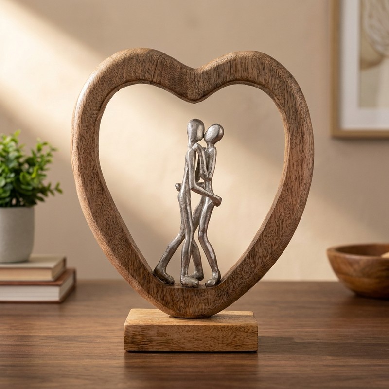 Bound by Love Wooden Showpiece