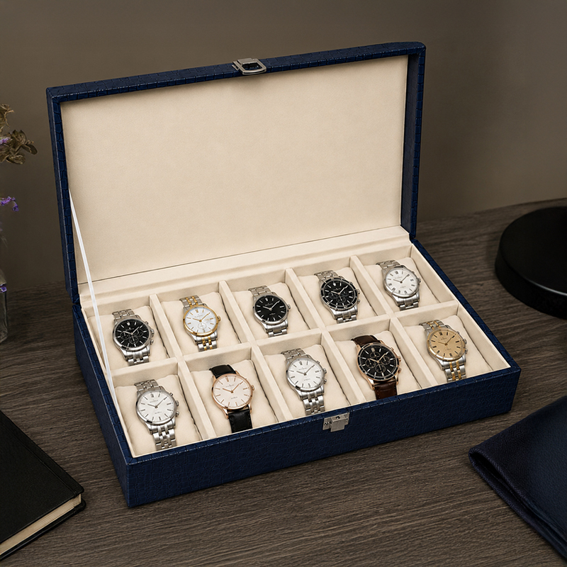Chestnut Keepsake MDF Jewelbox - Blue
