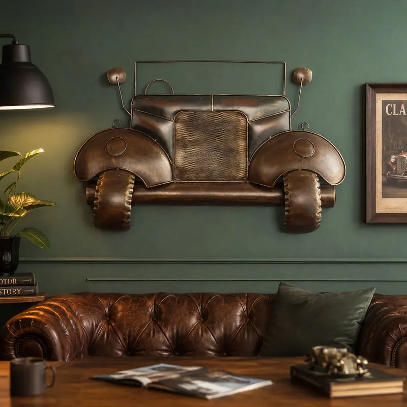 Vintage Roadster Mild Steel Wall Accent