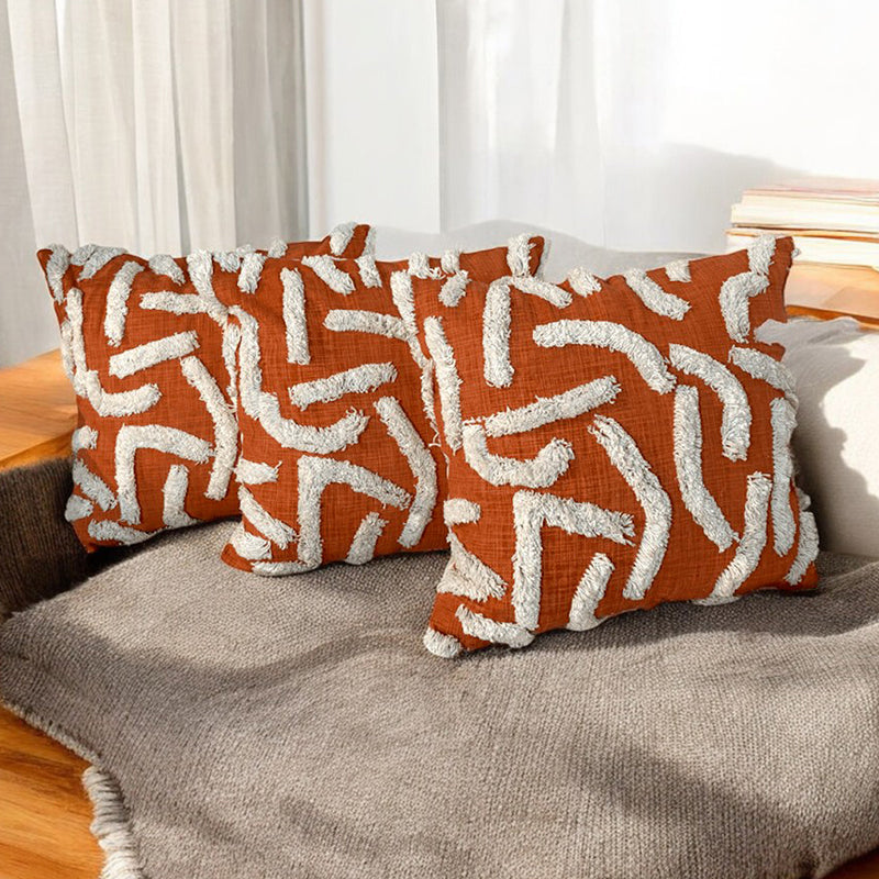 Cozy Ripple Tufted Cushion Cover Set - Set Of Three