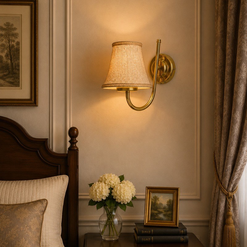 Vespera Luxe Jute Wall Lamp - Beige