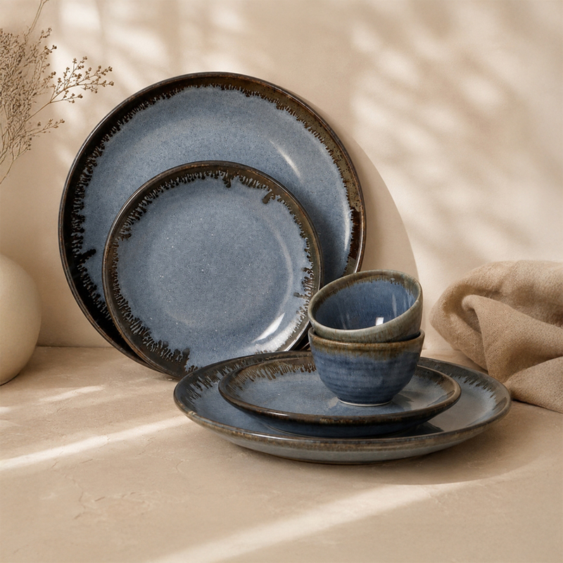 Utsav Dining Delight Set (Blue) - 6 Piece Set