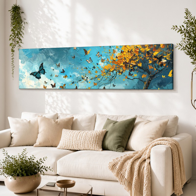 Jardin De Papillons Canvas Wall Art