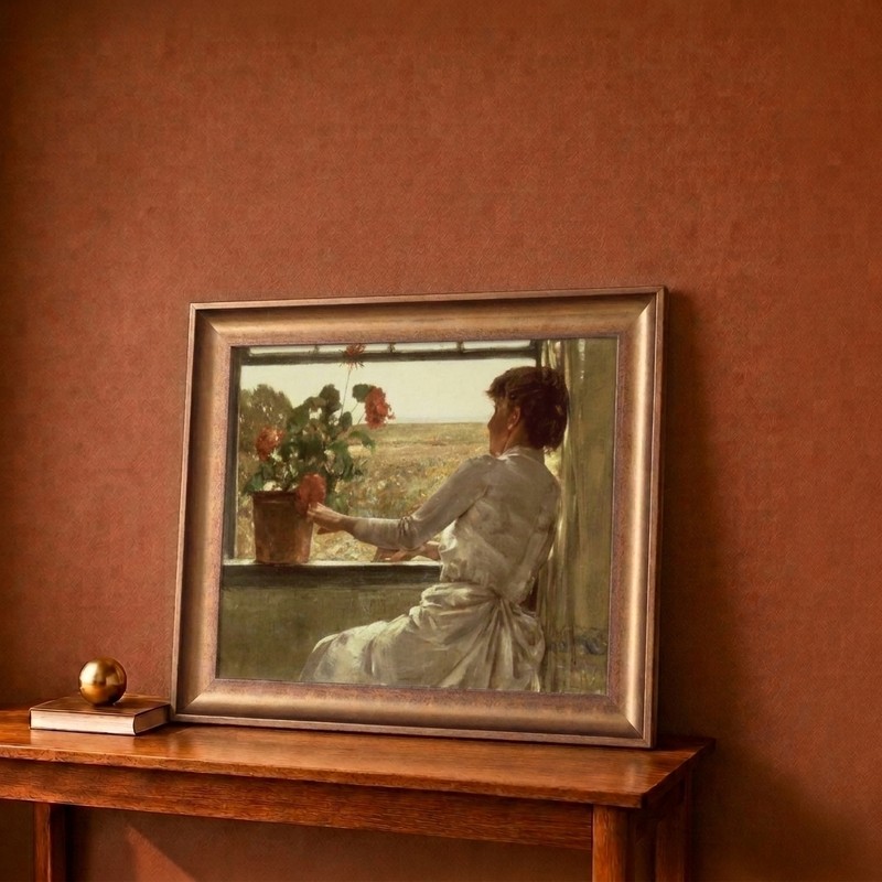 Window Blooms Canvas Wall Painting