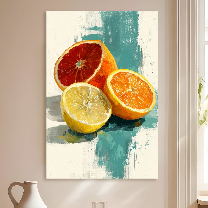 Fresh Citrus Gallery Wrapped Canvas Wall Painting