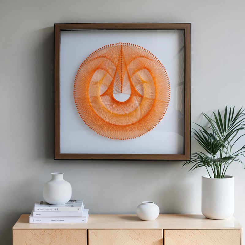 Solar String Wall Painting With Frame