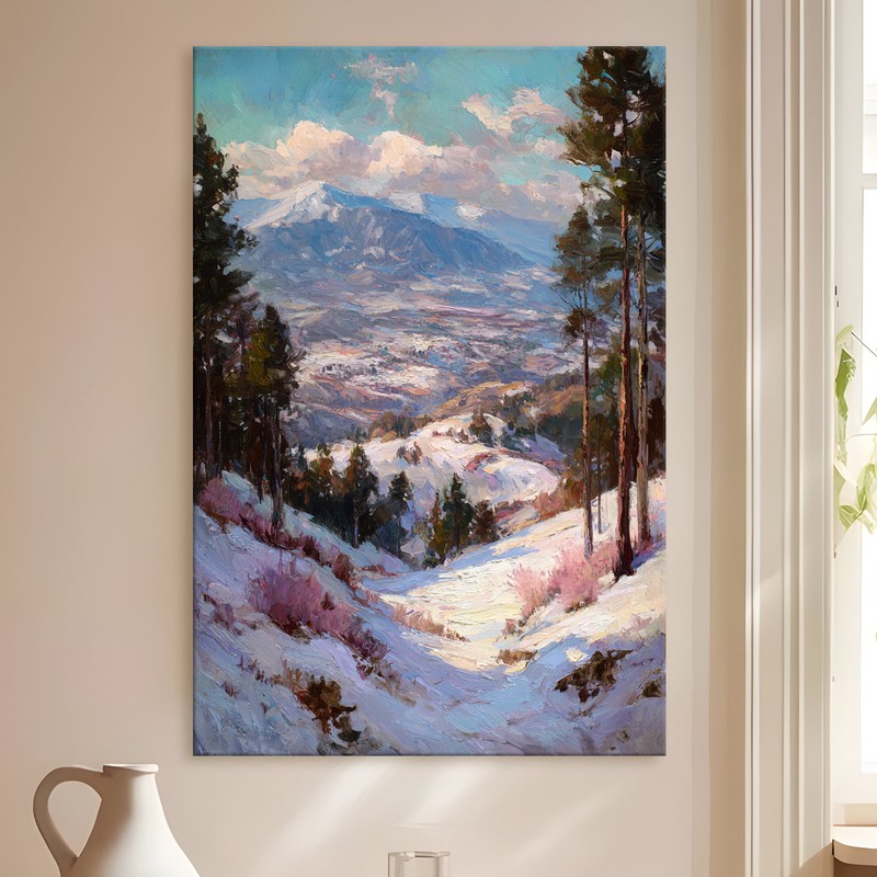 Snowy Range Gallery Wrapped Canvas Wall Painting