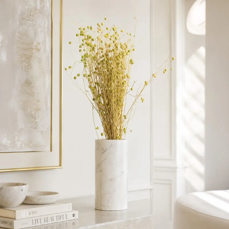 Airy Baby’s Breath Dried Flower Bunch - Yellow
