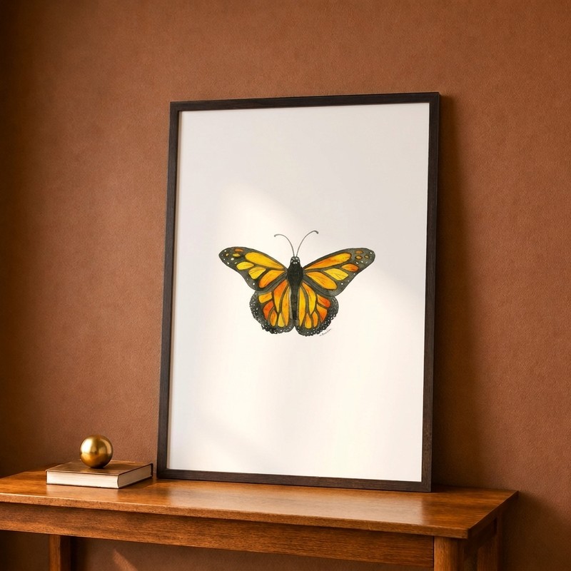 Monarch Butterfly Canvas Wall Painting