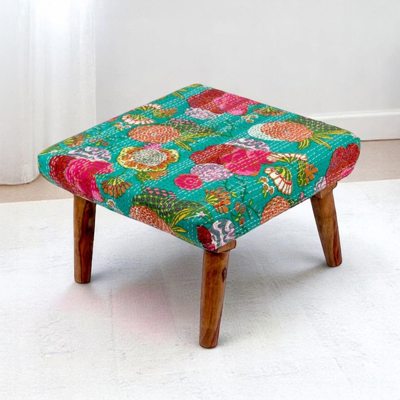 Kexon Sheesham Wooden Stool - Multicolor