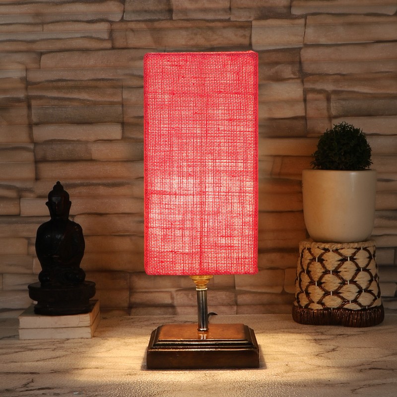 Rhodora Wooden Table Lamp - Pink