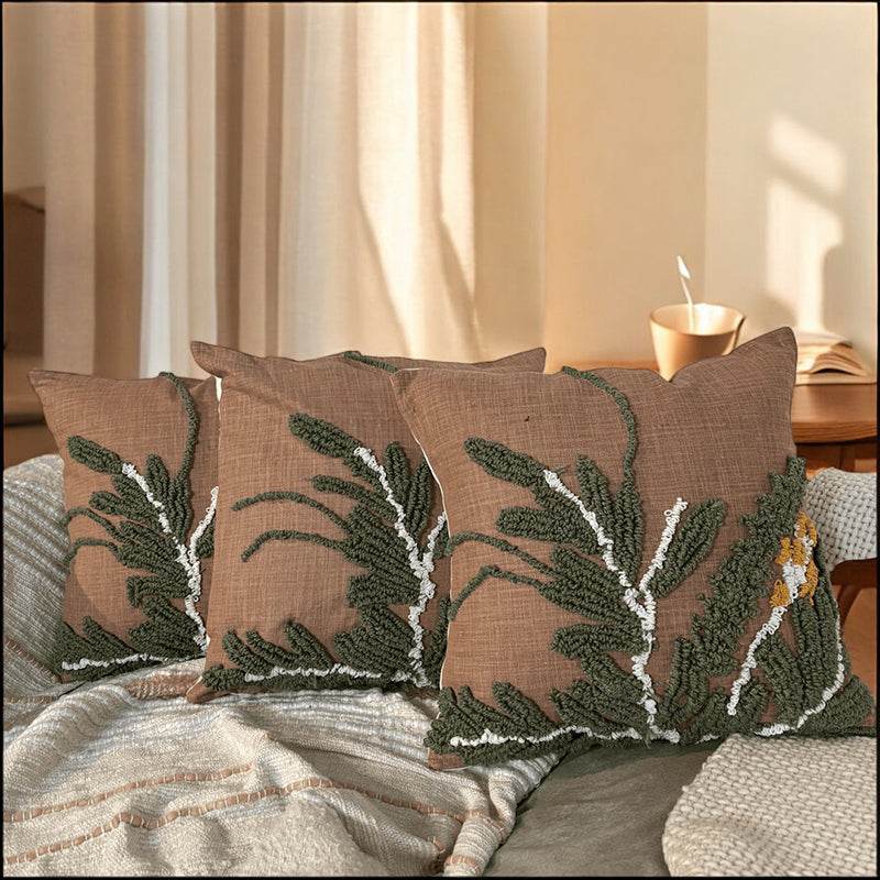Zen Stitch Tufted Cushion Cover Set - Set Of Three