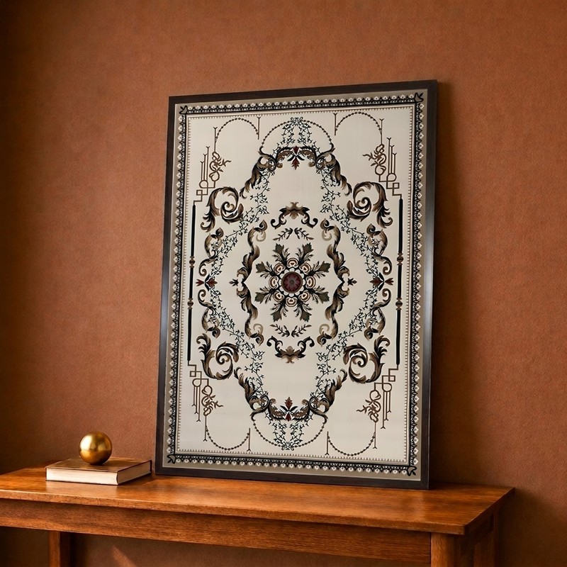 Ornamental Baroque Motif Canvas Wall Painting