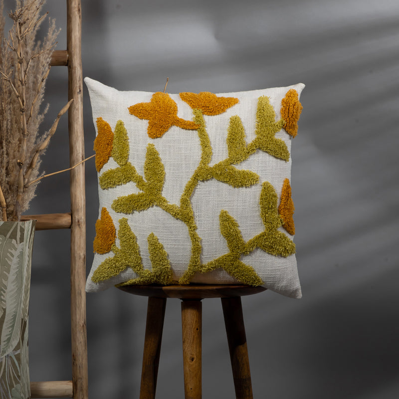 Botaniknot Tufted Cushion Cover - 18 x 18 Inches