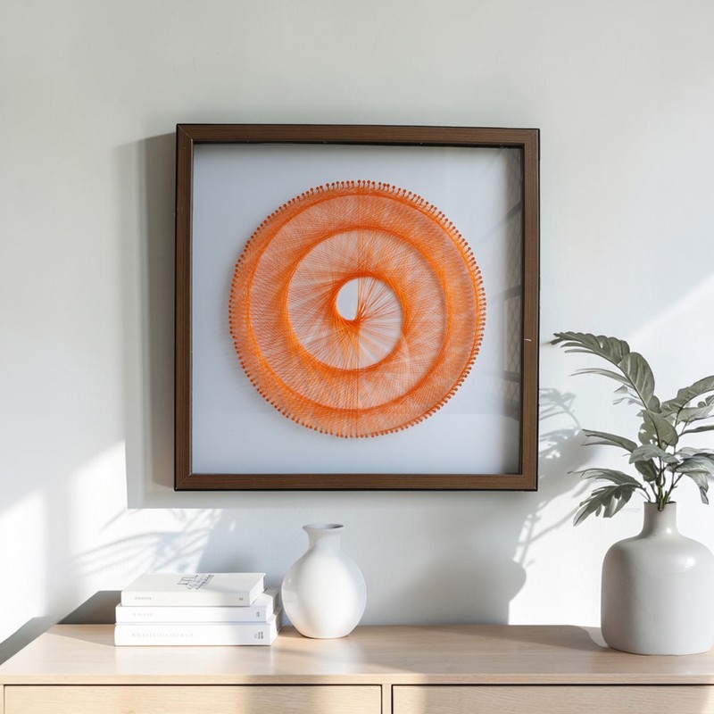Orbit String Wall Painting With Frame