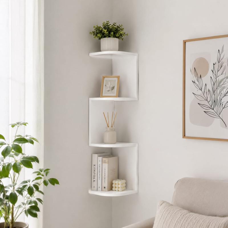 Lattice MDF Wall Shelf - White