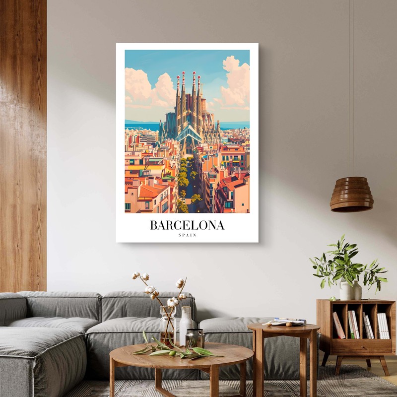 Barcelona Breeze Canvas Wall Painting - Small