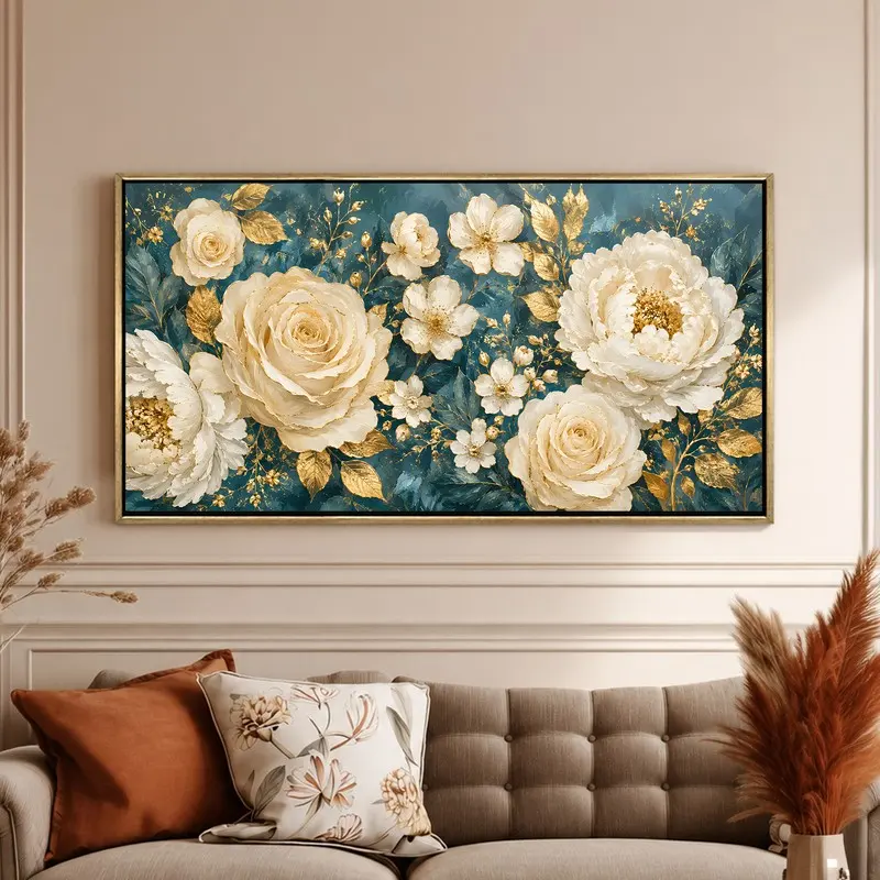Pastel Blossom Retreat Canvas Wall Painting