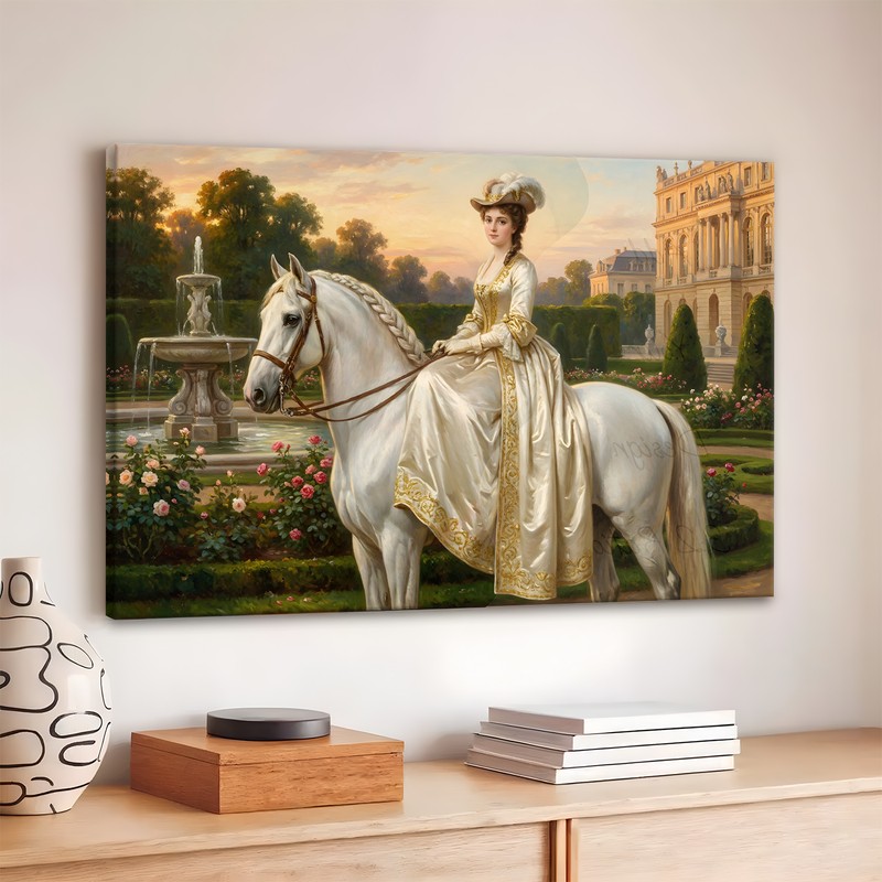 Ivory Majesty Canvas Wall Art - 380 GSM