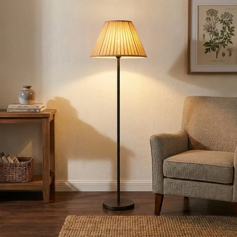 Pleated Pearl Cotton Floor Lamp