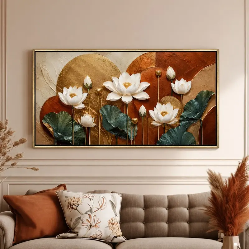 Lotus Harmony Canvas Wall Painting