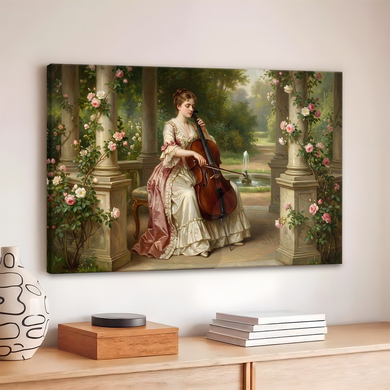 Strings of Grace Canvas Wall Art - 380 GSM
