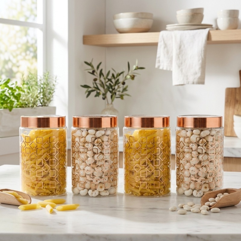 Aroma Vault Clear PET Container (1500 mL Each)- Set of Four - 1500 mL