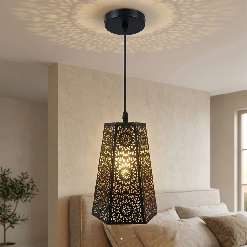 Solace Filigree Cone Metal Ceiling Lamp