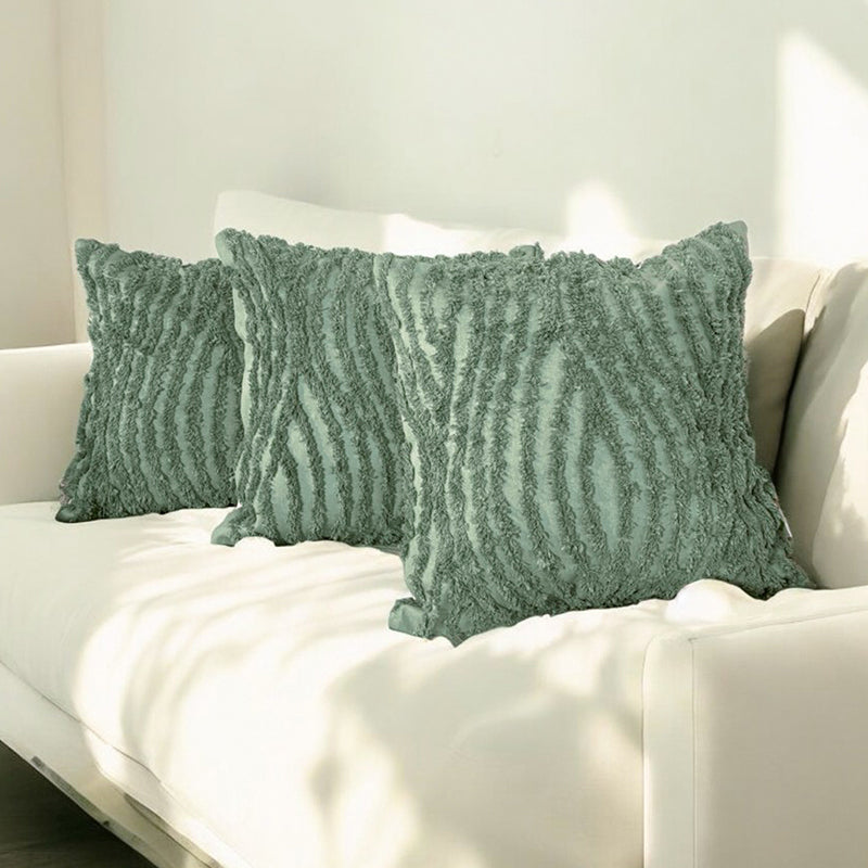 Sage Rest Tufted Cushion Cover Set - Set Of Three