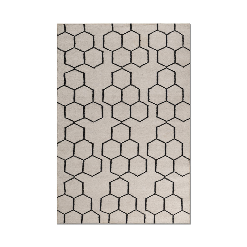 Jaipur Rugs Favus Hand Woven Carpet - Beige, Black - 5 x 8 ft