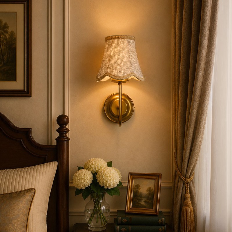 Auremont Study Jute Wall Lamp - Beige