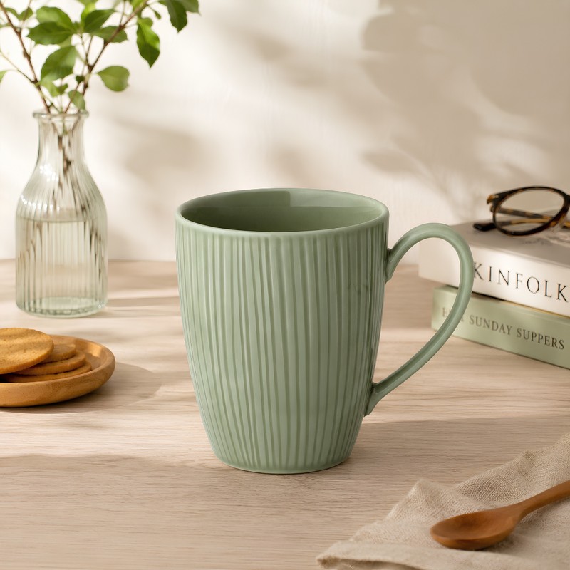 Noritake Mattino Porcelain Coffee Mug (Sage Green) - 380 mL - 380 mL