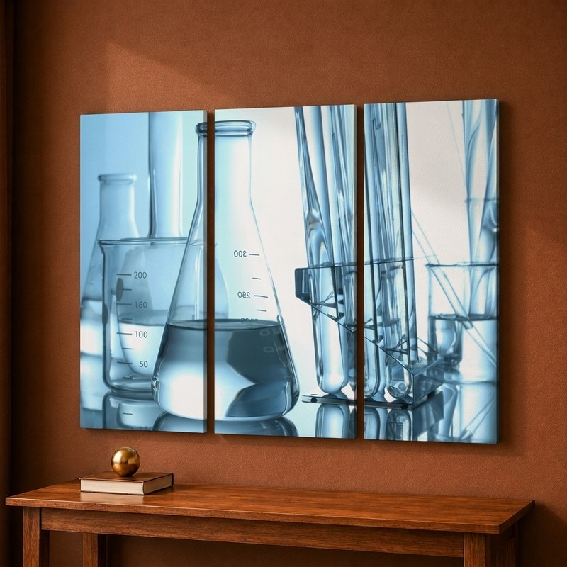 Laboratory Glassware Canvas Wall Painting