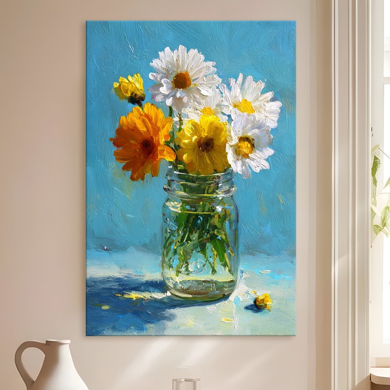 Garden Jar Gallery Wrapped Canvas Wall Painting