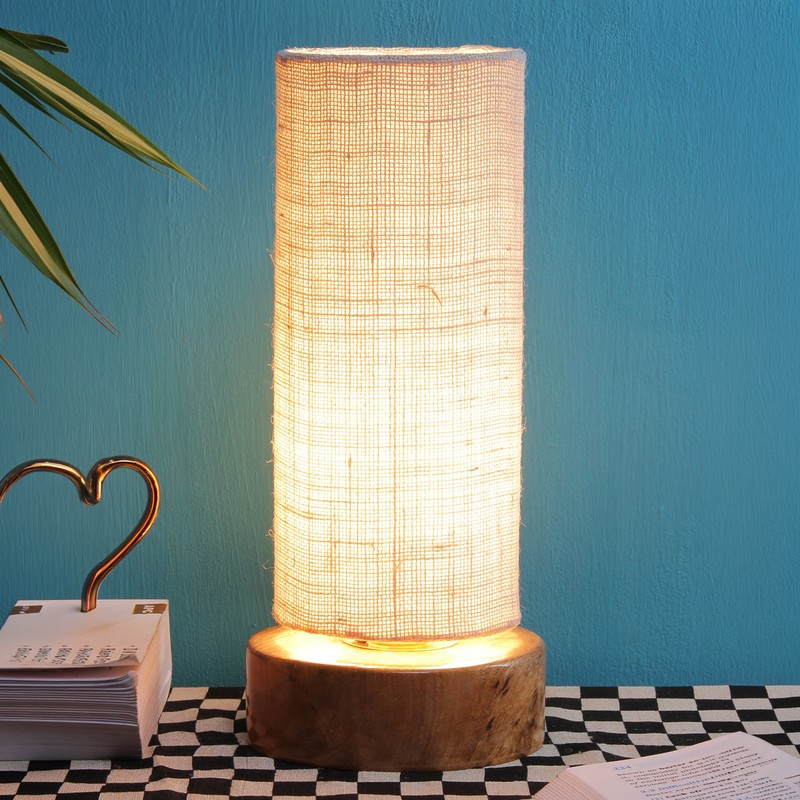 Fulgor Wooden Table Lamp - Beige