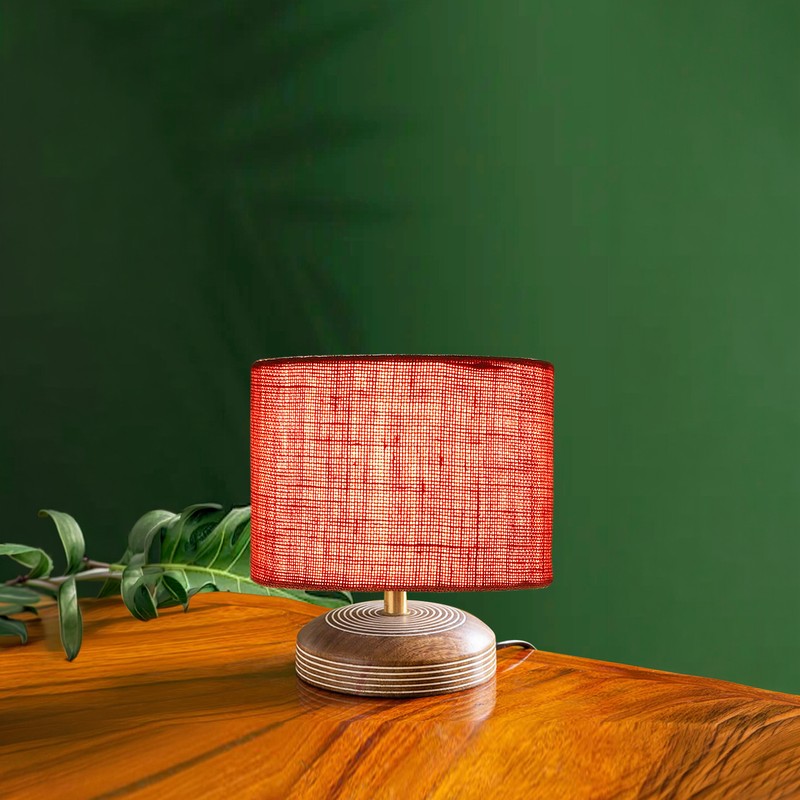 Cincture Wooden Table Lamp - Pink