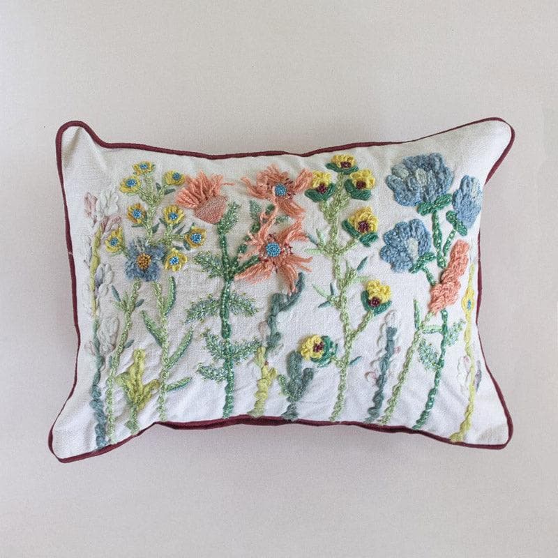 Yasmeen Embroidered Cushion Cover - 14 x 20 Inches