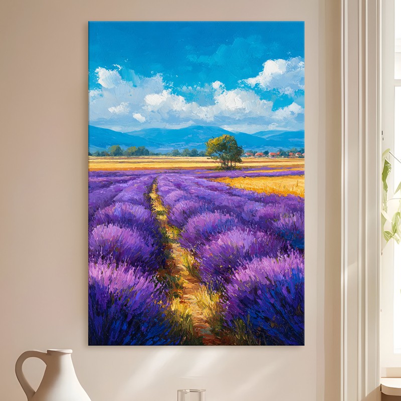 Provence Lavender Gallery Wrapped Canvas Wall Painting