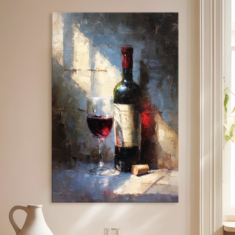 Evening Wine Gallery Wrapped Canvas Wall Painting